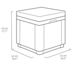 Table-pouf de jardin Keter - ALLIBERT by KETER - Cube avec coussin - Gris graphite - 47,1 L Octopia