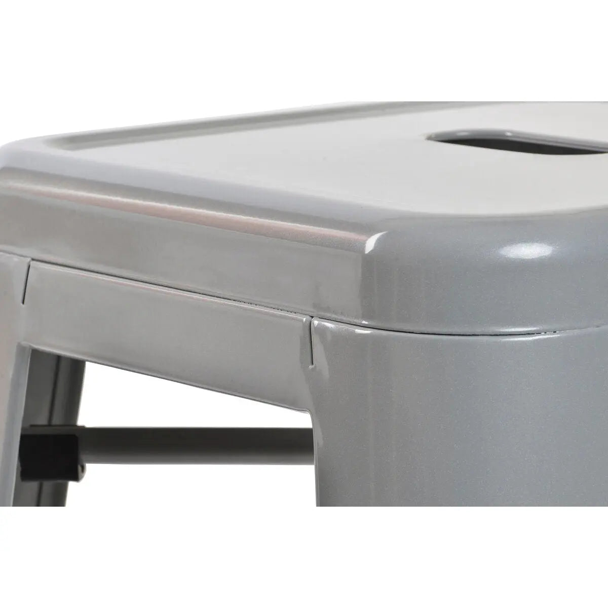 Tabouret DKD Home Decor 43 x 43 x 76 cm Gris Métal Mamm