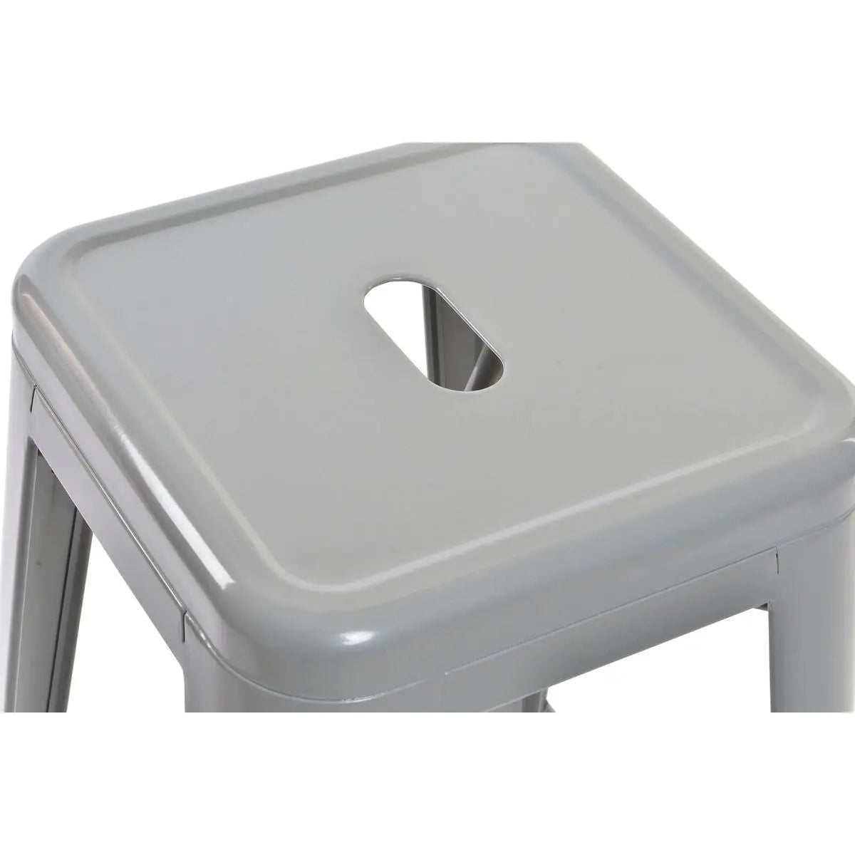 Tabouret DKD Home Decor 43 x 43 x 76 cm Gris Métal Mamm