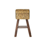 Tabouret DKD Home Decor Noir Bois Marron Cuir (43 x 35 x 75 cm) Mamm