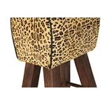 Tabouret DKD Home Decor Noir Bois Marron Cuir (43 x 35 x 75 cm) Mamm