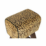 Tabouret DKD Home Decor Noir Bois Marron Cuir (43 x 35 x 75 cm) Mamm