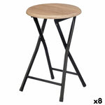 Tabouret Gift Decor WR7007M Naturel PVC Métal Bois MDF 30 x 46 x 30 cm 71,8 x 6,5 x 30 cm (8 Unités) Bigbuy