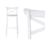 Tabouret GiftDecor PC-175B Blanc Gris polypropylène Rotin 41 x 103 x 52,5 cm (4 Unités) Bigbuy