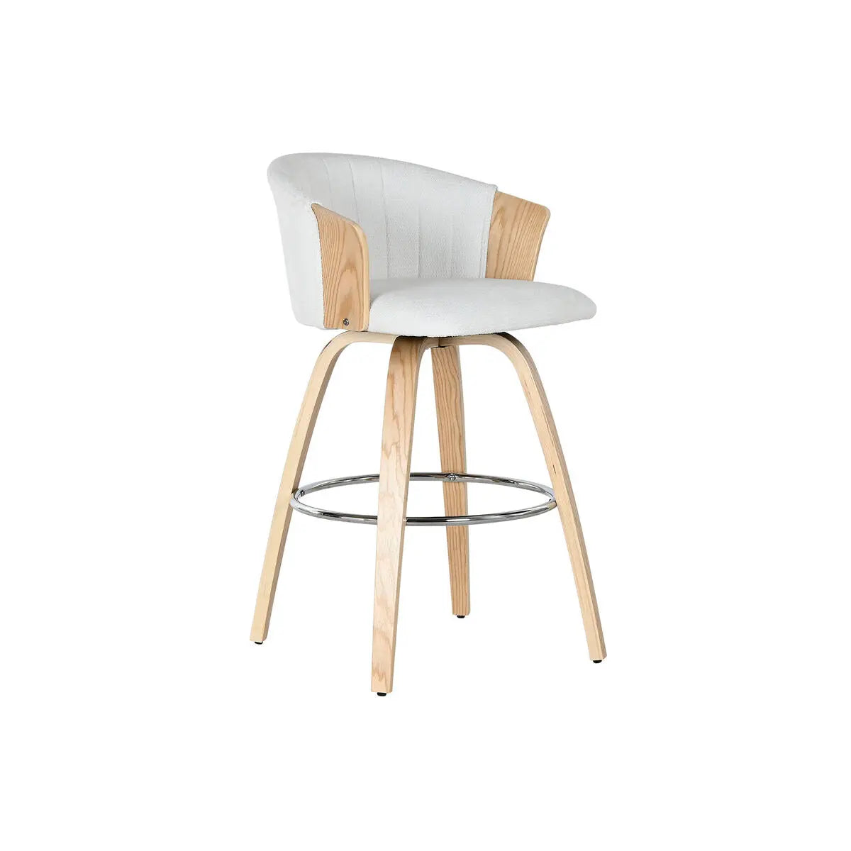 Tabouret Home ESPRIT Blanc Bois 58 x 56 x 86 cm Bigbuy