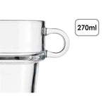 Tasse de café et de thé Vivalto Z908-9/BHA6 Transparent verre 270 ml (6 Unités) Mamm