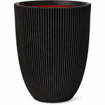 Vase Capi Europe GROOVE NL Noir Plastique 34 x 34 x 46 cm 34 x 34 x 36 cm Bigbuy