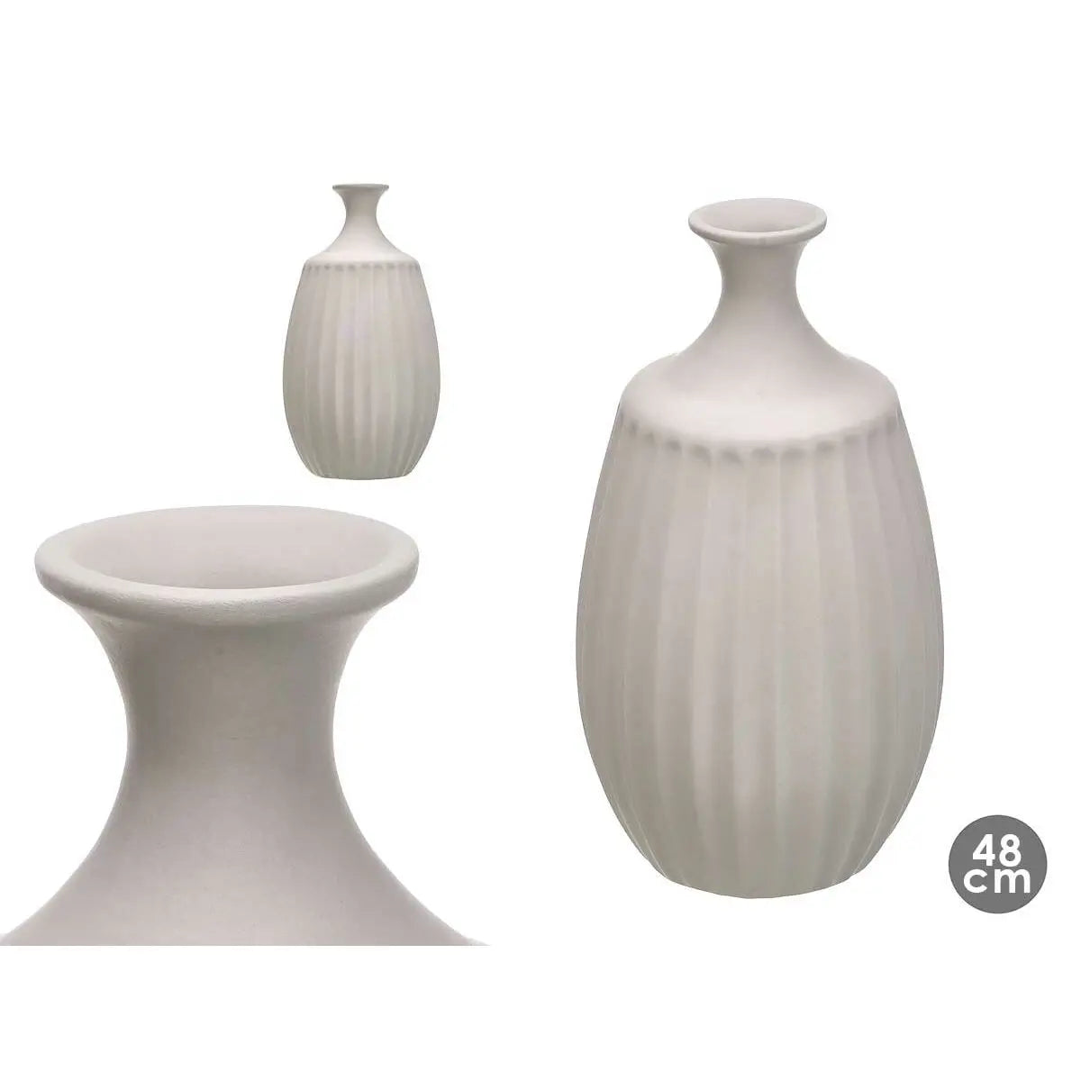 Vase Gris Céramique 27 x 48 x 27 cm Bigbuy