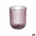Verre Rayures Rose Verre 270 ml (6 Unités) Mamm
