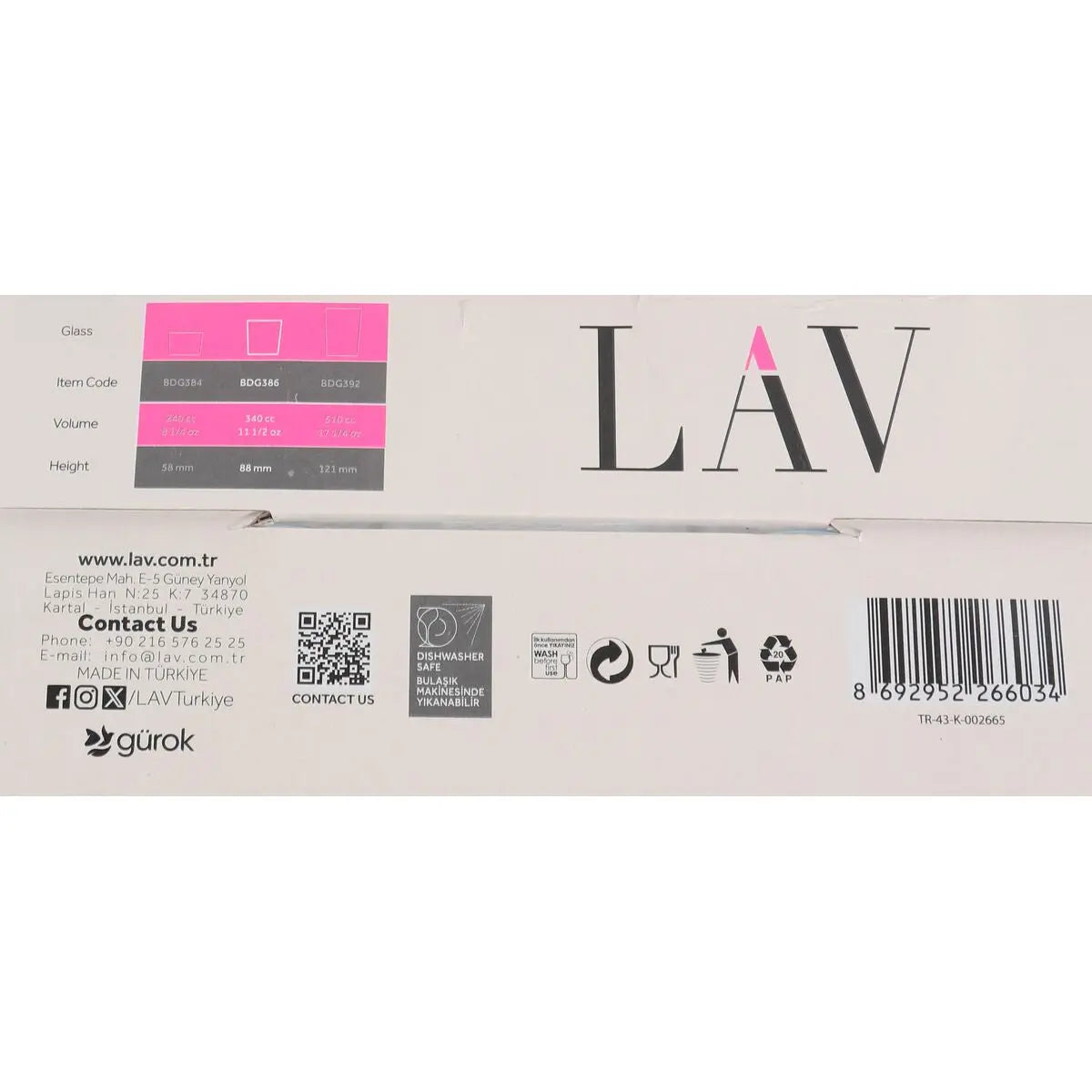Verre à bière LAV BDG386SB1578 4 Pièces (6 Unités) Mamm