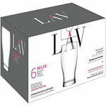 Verre à bière LAV Belek Transparent Verre 6 Pièces (8 Unités) (375 cc) Bigbuy