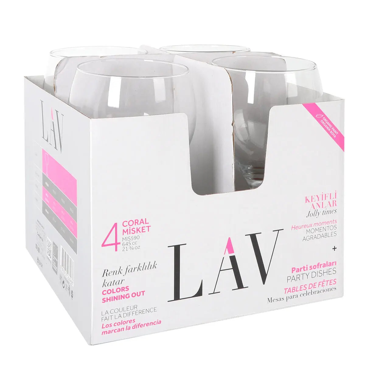 Verre à cocktail LAV 645 ml 9,4 x 20 cm 4 Pièces (6 Unités) Mamm