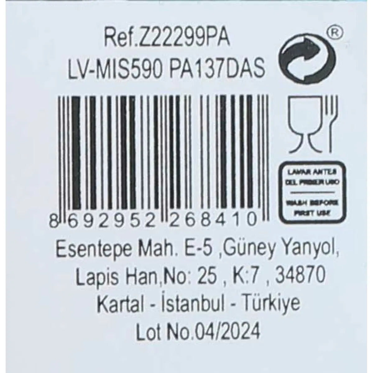 Verre à cocktail LAV Bleu 4 Pièces (6 Unités) Bigbuy