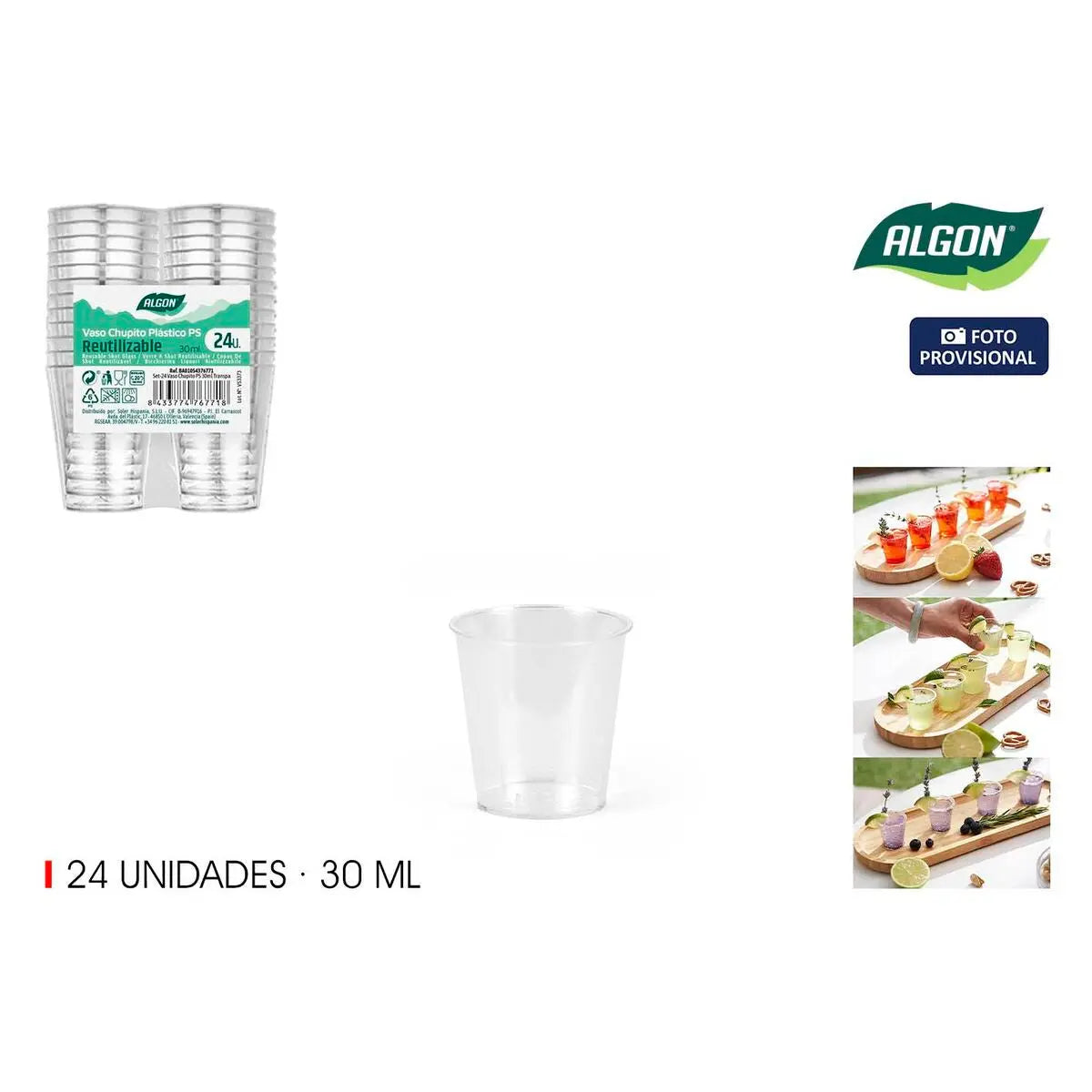 Verre à liqueur Algon Ø 4 cm 30 ml 24 Pièces (24 Unités) Mamm