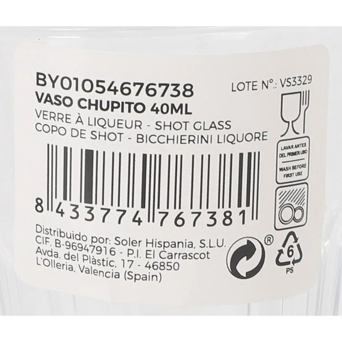 Verre à liqueur La Mediterránea (24 Unités) Bigbuy