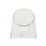 Verre à pied évasé de champagne et de cava Home ESPRIT Transparent Doré Verre 400 ml (6 Unités) Bigbuy