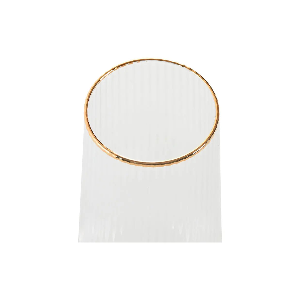 Verre à pied évasé de champagne et de cava Home ESPRIT Transparent Doré Verre 400 ml (6 Unités) Bigbuy