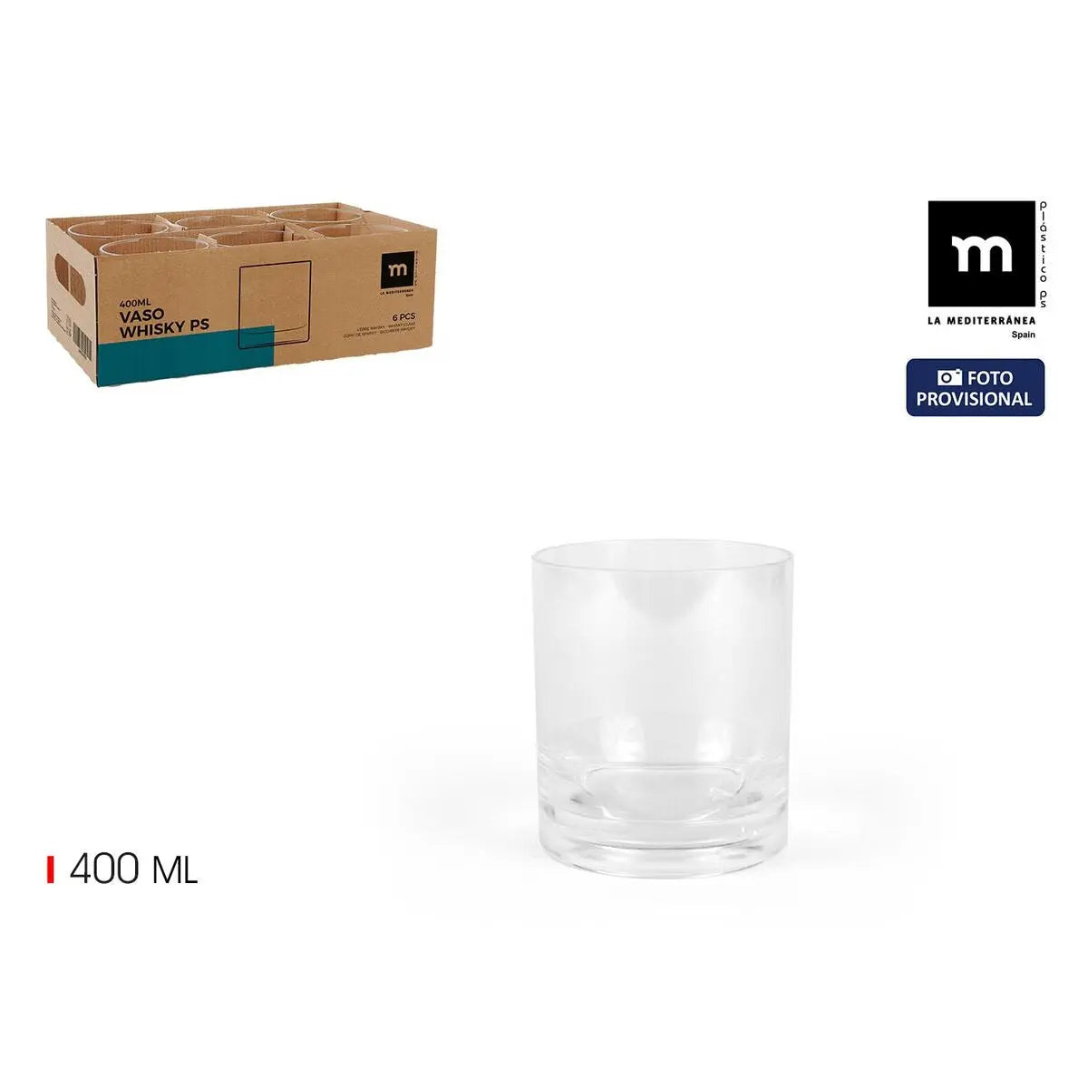 Verre à whisky La Mediterránea 0,4 l (24 Unités) Bigbuy