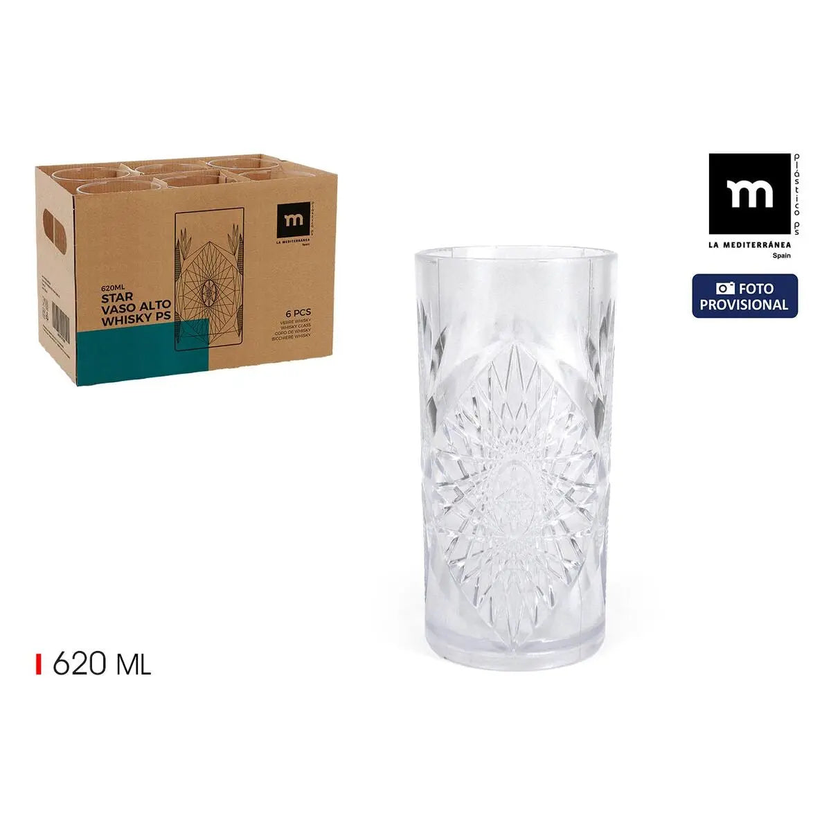 Verre à whisky La Mediterránea (24 Unités) Bigbuy