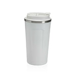 Verre avec Couvercle Versa Blanc Acier polypropylène 510 ml Bigbuy