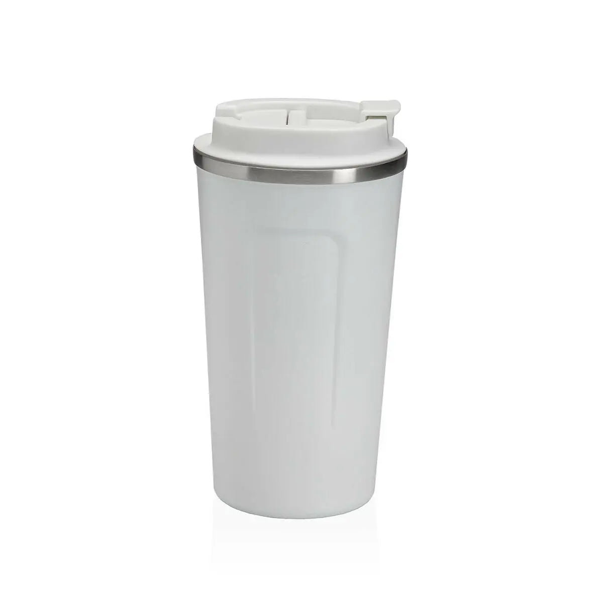 Verre avec Couvercle Versa Blanc Acier polypropylène 510 ml Bigbuy