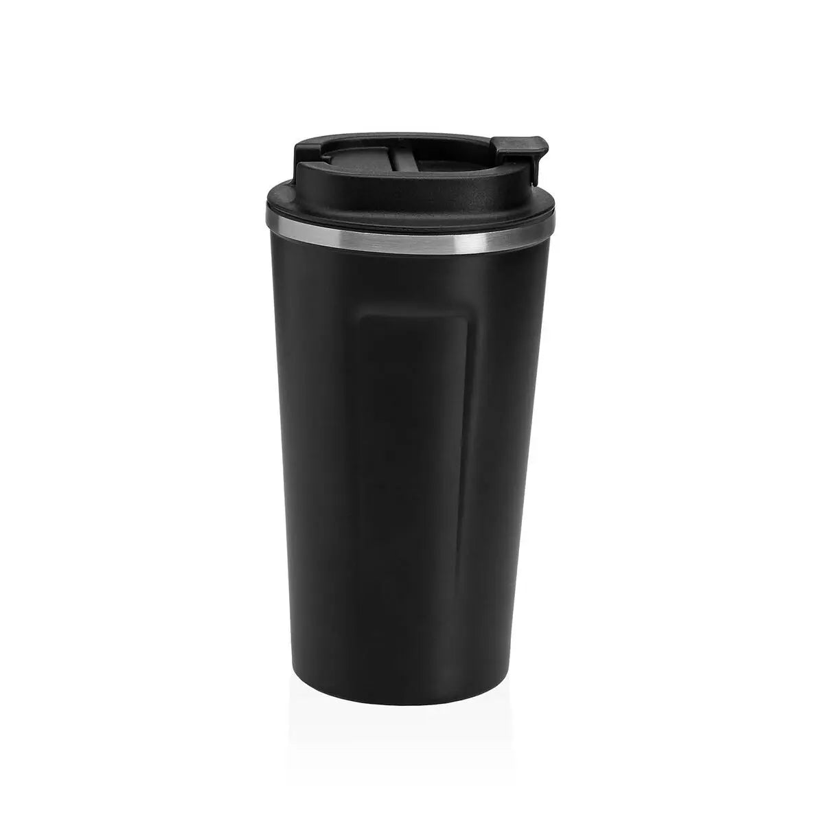 Verre avec Couvercle Versa Noir Acier polypropylène 510 ml Bigbuy