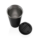 Verre avec Couvercle Versa Noir Acier polypropylène 510 ml Bigbuy