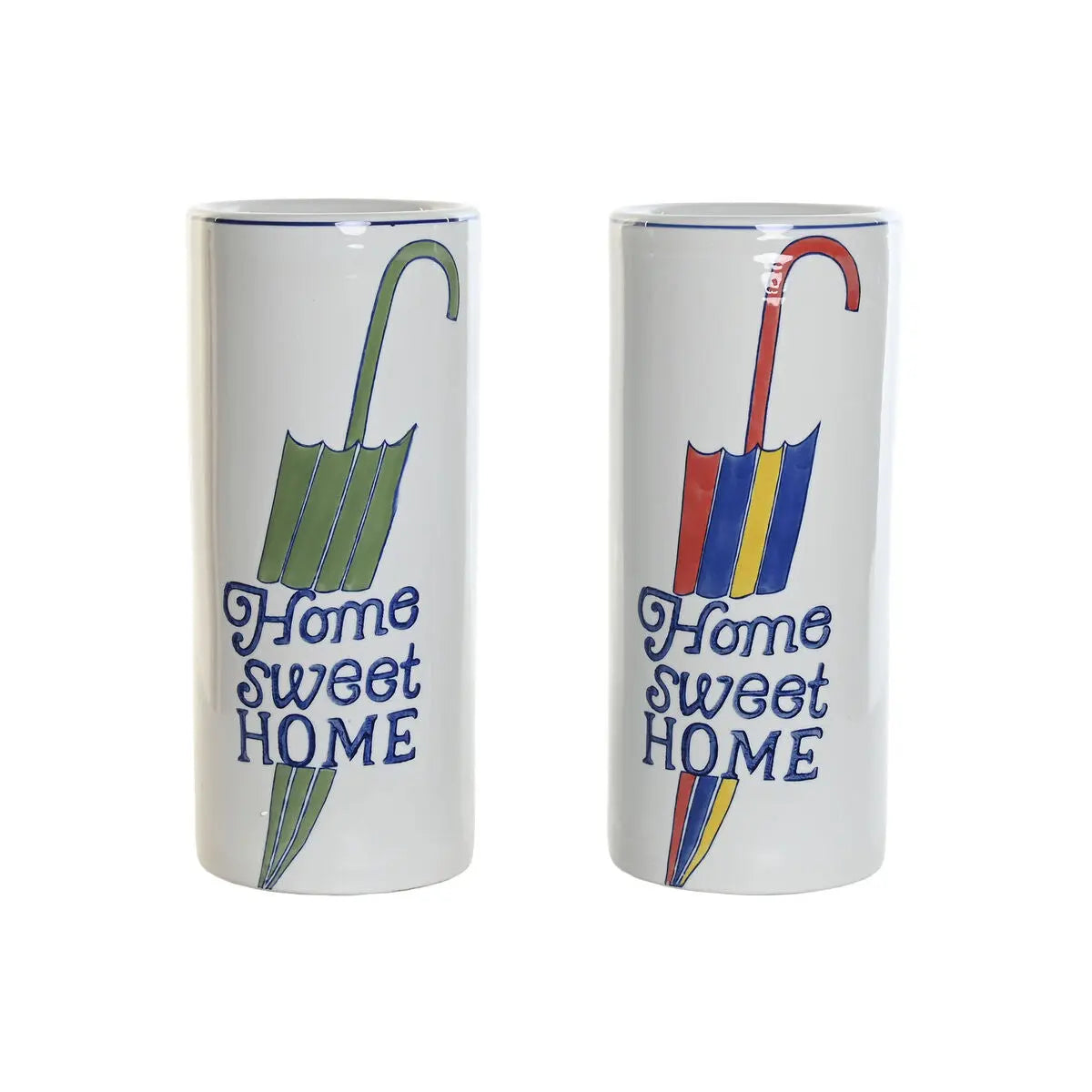 porte-parapluie DKD Home Decor Multicouleur Urbaine 19 x 19 x 44 cm 19 x 19 x 45 cm (2 Unités) Mamm