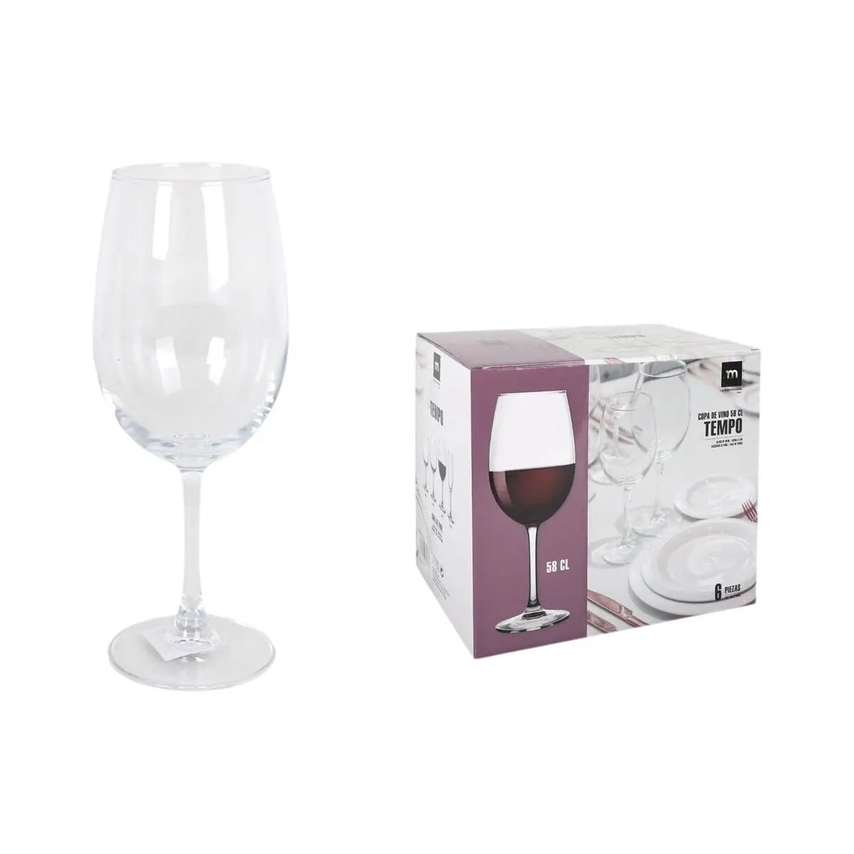 verre de vin La Mediterránea Tempo (24 Unités) Bigbuy