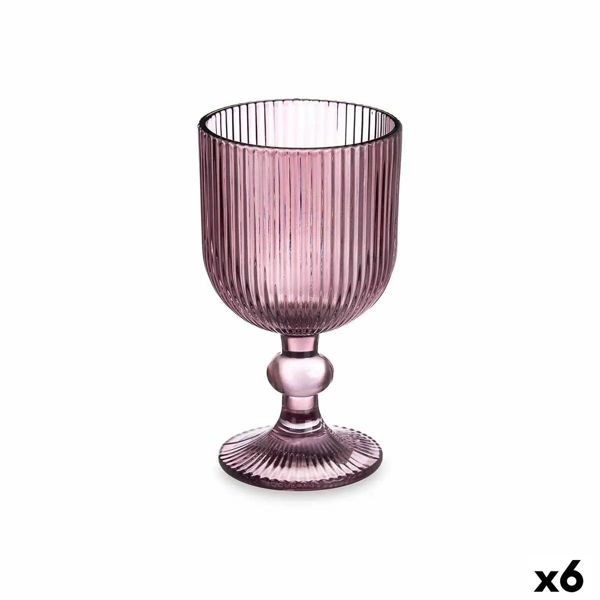 verre de vin Rayures Rose verre 260 ml (6 Unités) Mamm
