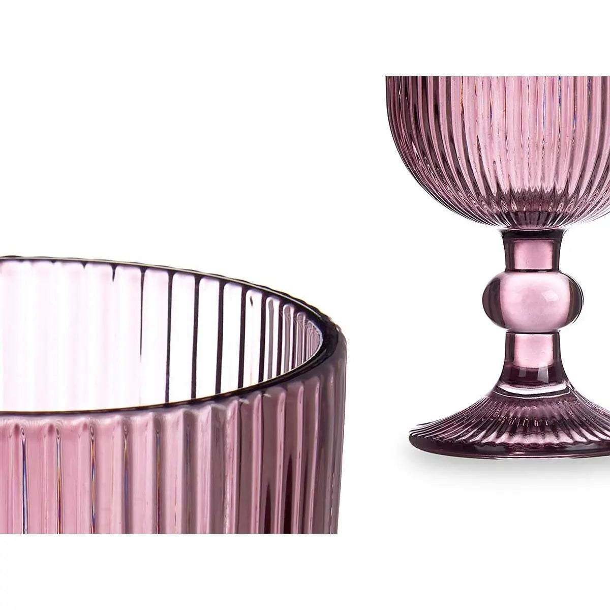 verre de vin Rayures Rose verre 260 ml (6 Unités) Mamm