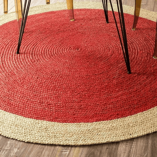 Tapis Rond Rouge